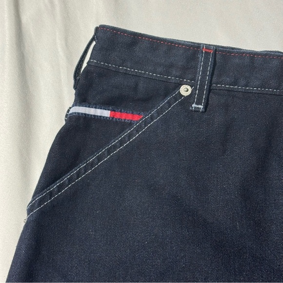 Tommy Hilfiger Denim Mini Skirt Dark Blue Size 9 (Junior Sizing) - Picture 4 of 9